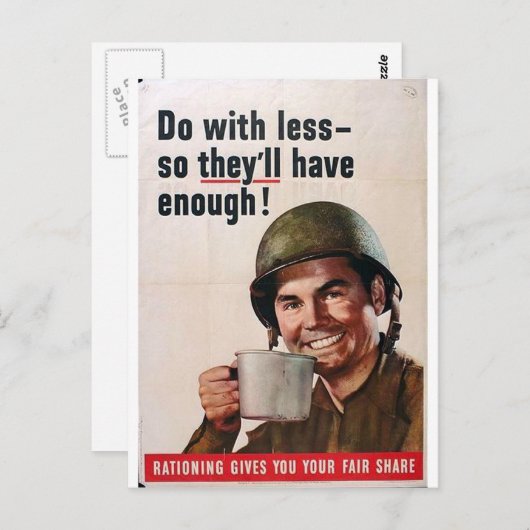 Carte Postale Faites Avec Moins ! (Devant / Derrière)