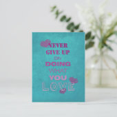 Carte Postale Faites ce que vous aimez Motivation Texte Typograp (Debout devant)