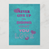 Carte Postale Faites ce que vous aimez Motivation Texte Typograp (Devant)