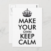 Carte Postale Faites de votre propre calme - noir (Devant / Derrière)