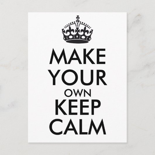 Carte Postale Faites de votre propre calme - noir (Devant)