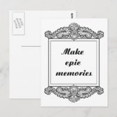 Carte Postale Faites des souvenirs épiques - Citation positive (Devant / Derrière)