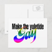 Carte Postale Faites du yuletide GAY (Devant / Derrière)