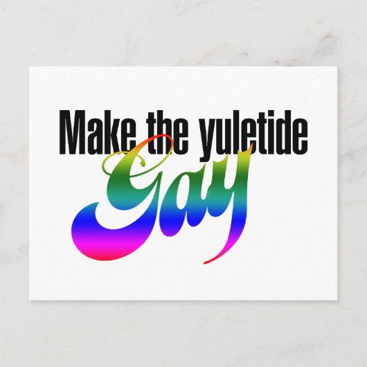 Carte Postale Faites du yuletide GAY (Devant)