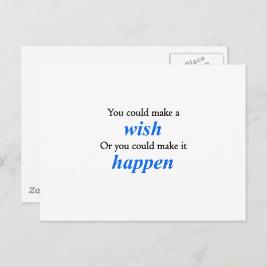 Carte Postale Faites en sorte que cela arrive (Devant / Derrière)