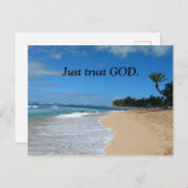 Carte Postale Faites juste confiance à Dieu. (Devant / Derrière)