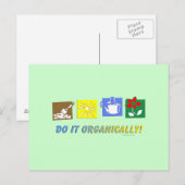 Carte Postale Faites-le Organiquement (Devant / Derrière)