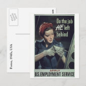 Carte Postale "Faites le travail qu'IL a laissé derrière lui" (Devant / Derrière)