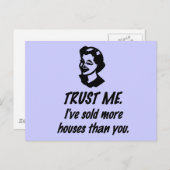 Carte Postale Faites-moi confiance - femme (Devant / Derrière)