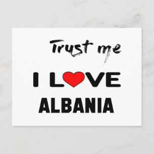 Carte Postale Faites-moi confiance I love Albanie