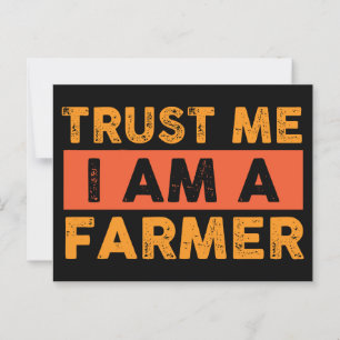 Carte Postale Faites-moi confiance Je suis agriculteur