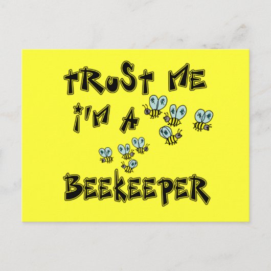 Carte Postale Faites-moi confiance Je suis Beekeeper (Devant)