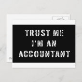 Carte Postale Faites-moi confiance Je suis comptable (Devant / Derrière)