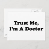 Carte Postale Faites-moi confiance, je suis Docteur (Devant / Derrière)