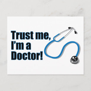 Carte Postale Faites-moi confiance Je suis docteur Stethoscope C