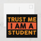 Carte Postale Faites-moi confiance Je suis étudiant (Devant / Derrière)