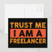Carte Postale Faites-moi confiance Je suis freelancer (Devant / Derrière)