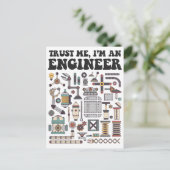Carte Postale Faites-moi confiance, je suis ingénieur (Debout devant)