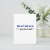 Carte Postale Faites-moi confiance Je suis physiologiste (Debout devant)