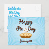 Carte Postale Faites savoir à vos amis la Journée de la tarte Ca (Devant / Derrière)