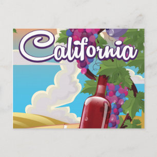 Carte Postale Faites un voyage ! Affiche de voyage vintage Calif