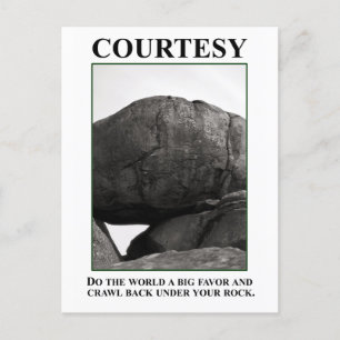 Carte Postale Faites une faveur au monde ; retournez sous votre