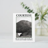 Carte Postale Faites une faveur au monde ; retournez sous votre (Debout devant)