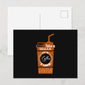 Carte Postale Faites une pause C'est l'heure du café (Devant / Derrière)