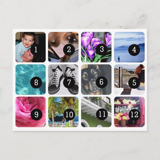 Carte Postale Faites votre propre envoi de 12 photos (Devant)