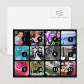 Carte Postale Faites votre propre envoi de 12 photos (Devant / Derrière)