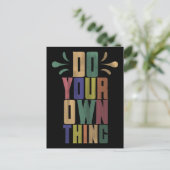 Carte Postale Faites votre propre objet motivation typographie c (Debout devant)