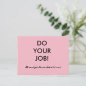 Carte Postale Faites votre travail (Debout devant)