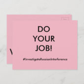 Carte Postale Faites votre travail (Devant / Derrière)