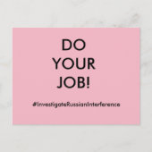 Carte Postale Faites votre travail (Devant)