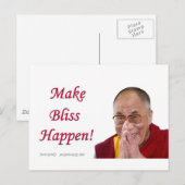 Carte Postale Faites-Vous Passer Des Bliss ! - Dalaï Lama (Devant / Derrière)