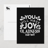 Carte Postale Faith and Happiness – Joy and Gladness Quotes (Devant / Derrière)