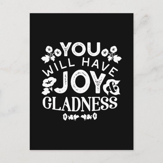 Carte Postale Faith and Happiness – Joy and Gladness Quotes (Devant)