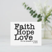 Carte postale Faith Hope Love (Debout devant)
