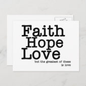 Carte postale Faith Hope Love (Devant / Derrière)