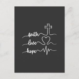 Carte Postale Faith Hope Love