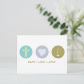 Carte Postale Faith Love Golf (Debout devant)