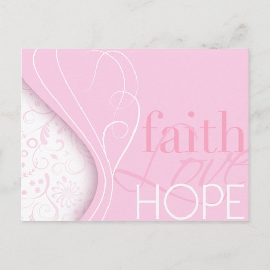 Carte Postale Faith Love Hope (Devant)
