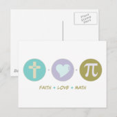 Carte Postale Faith Love Math (Devant / Derrière)