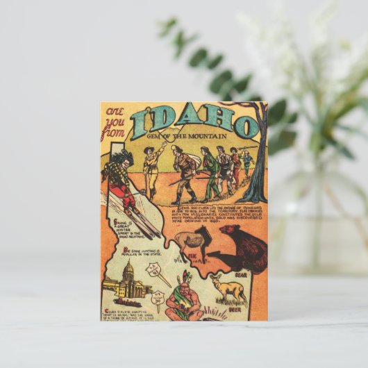 Carte Postale Faits sur Idaho (Debout devant)