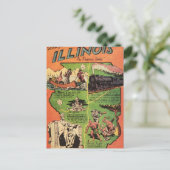 Carte Postale Faits sur l'Illinois la Pairie State (Debout devant)
