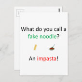 Carte Postale Fake Noodle Joke (Devant / Derrière)