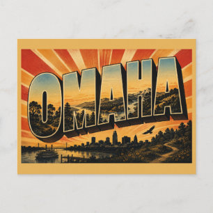Carte Postale Falaise de la rivière Omaha Nebraska Forêt ancienn