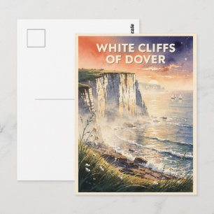 Carte Postale Falaises blanches de Douvres Angleterre Vintage