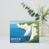 Carte Postale Falaises blanches de Douvres Royaume-Uni (Debout devant)