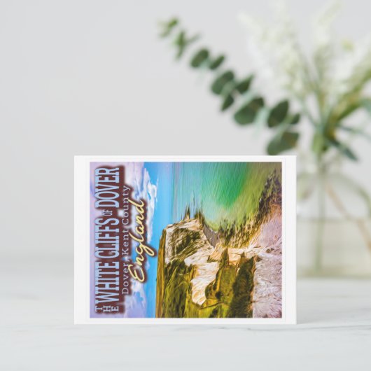 CARTE POSTALE FALAISES BLANCHES DE DOVER - DOVER KENT ANGLETERRE (Debout devant)